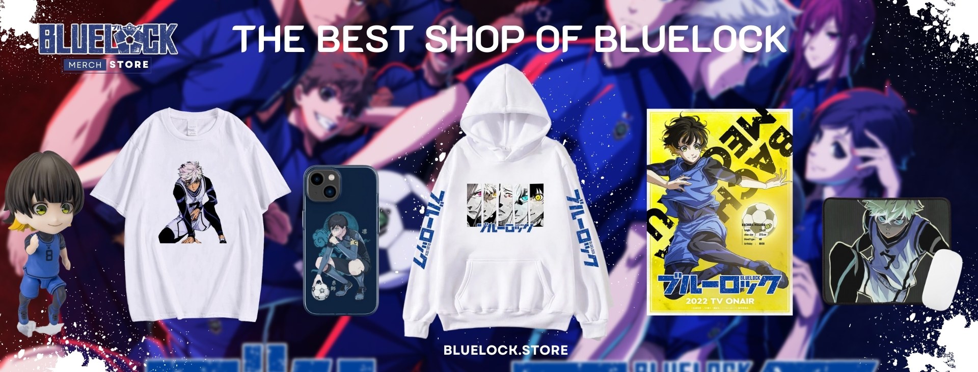 Blue Lock Hoodies - Blue Lock Logo Pullover Hoodie RB0512